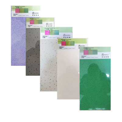 Tamaño personalizado Tabla de techo de lana mineral ligera para construcción de absorción de sonido