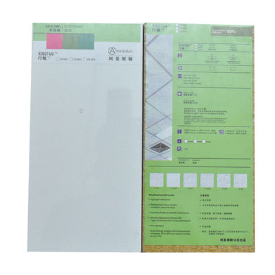 600x600/600x1200mm Tejas de lana mineral con agujero de alfiler de borde regular de 14 mm de espesor