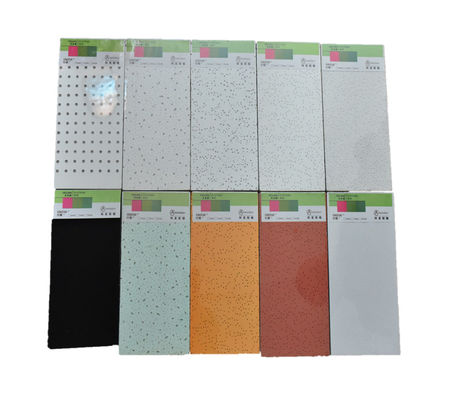 600x600/600x1200mm Tejas de lana mineral con agujero de alfiler de borde regular de 14 mm de espesor
