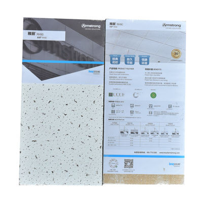Los azulejos de techo minerales con revestimiento en polvo y materiales a prueba de fuego 60x60