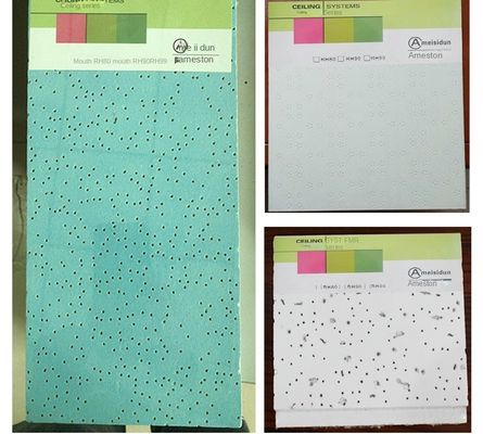 Techo de lana mineral tejas de techo decorativas panel de pared moderno para el techo acústico